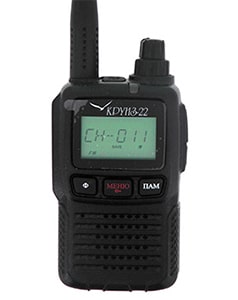 Портативная радиостанция КРУИЗ-22, (400-470 МГц), 99 кан., 2Вт, 1000 мАч, ЗУ