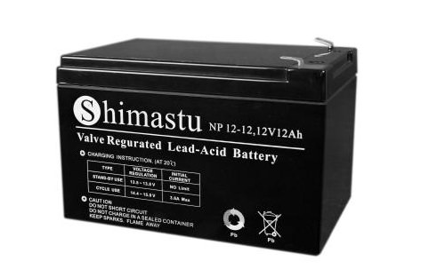 Аккумулятор SHIMASTU NP-12-12 (12Ач, 12В) свинцово-кислотный, необслуживаемый герметичный