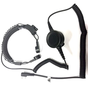 Ларингофон Байкал PTE-790s для радиостанций KENWOOD с прозрачным звуководом в ухо