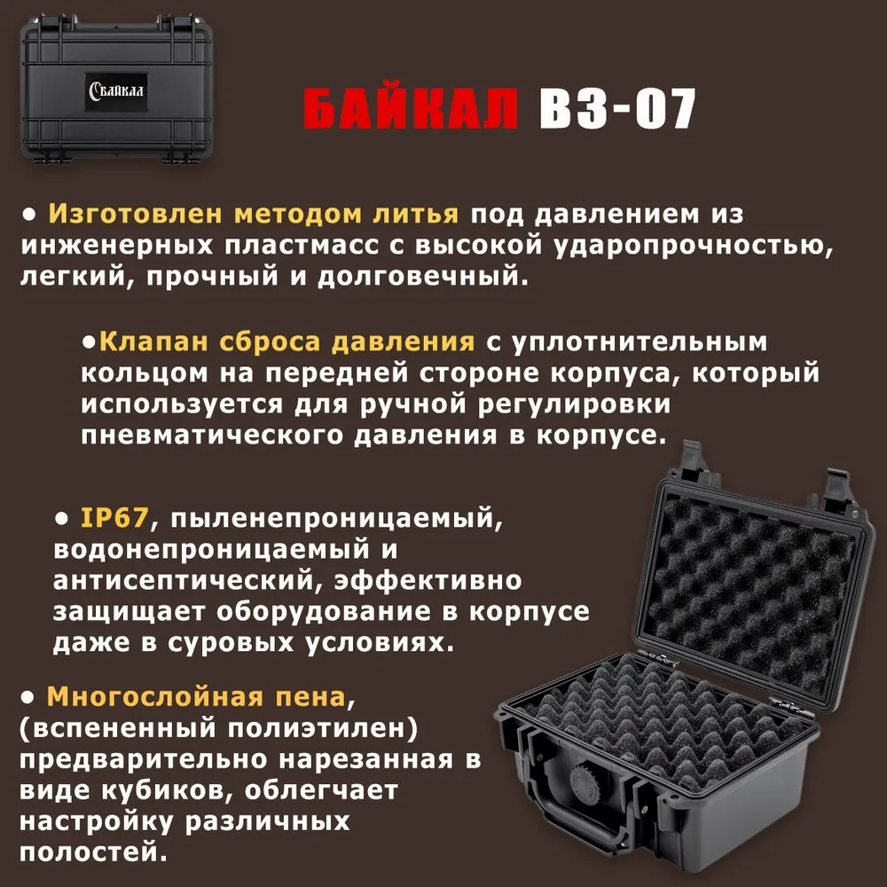 Защитный кейс БАЙКАЛ ударопрочный 07
