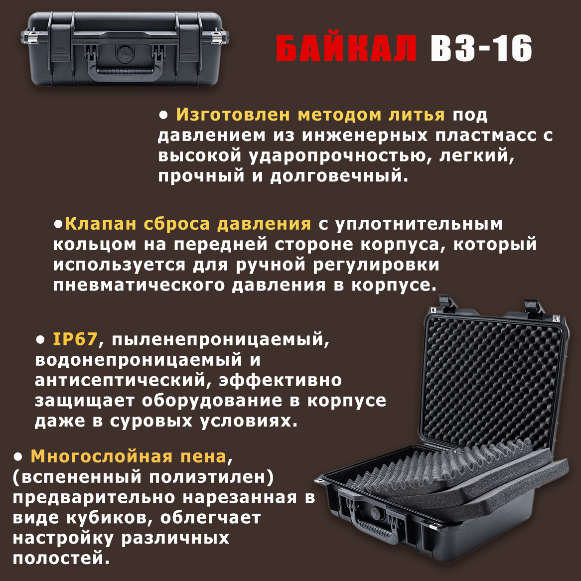 влагозащищённый кейс ВЗ 16