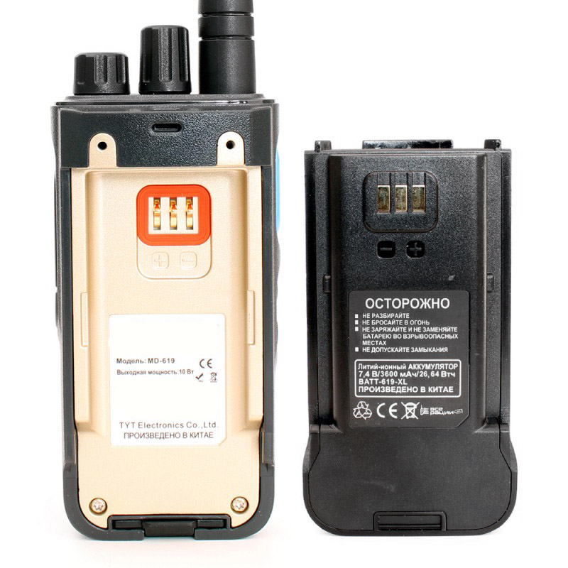 Портативная радиостанция TYT MD-619А DMR VHF
